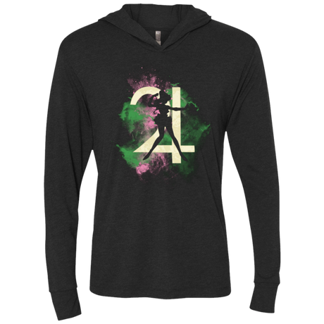 T-Shirts Vintage Black / X-Small Jupiter Space Triblend Long Sleeve Hoodie Tee