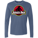 T-Shirts Indigo / S Jurasix-Pack Men's Premium Long Sleeve