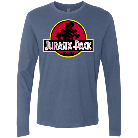 T-Shirts Indigo / S Jurasix-Pack Men's Premium Long Sleeve