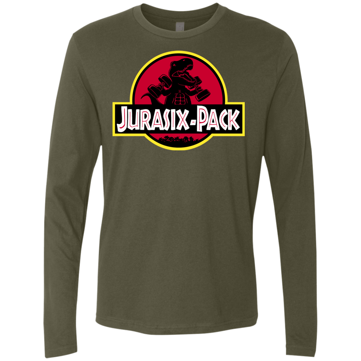 T-Shirts Military Green / S Jurasix-Pack Men's Premium Long Sleeve