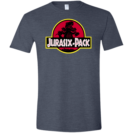 T-Shirts Heather Navy / S Jurasix-Pack Men's Semi-Fitted Softstyle