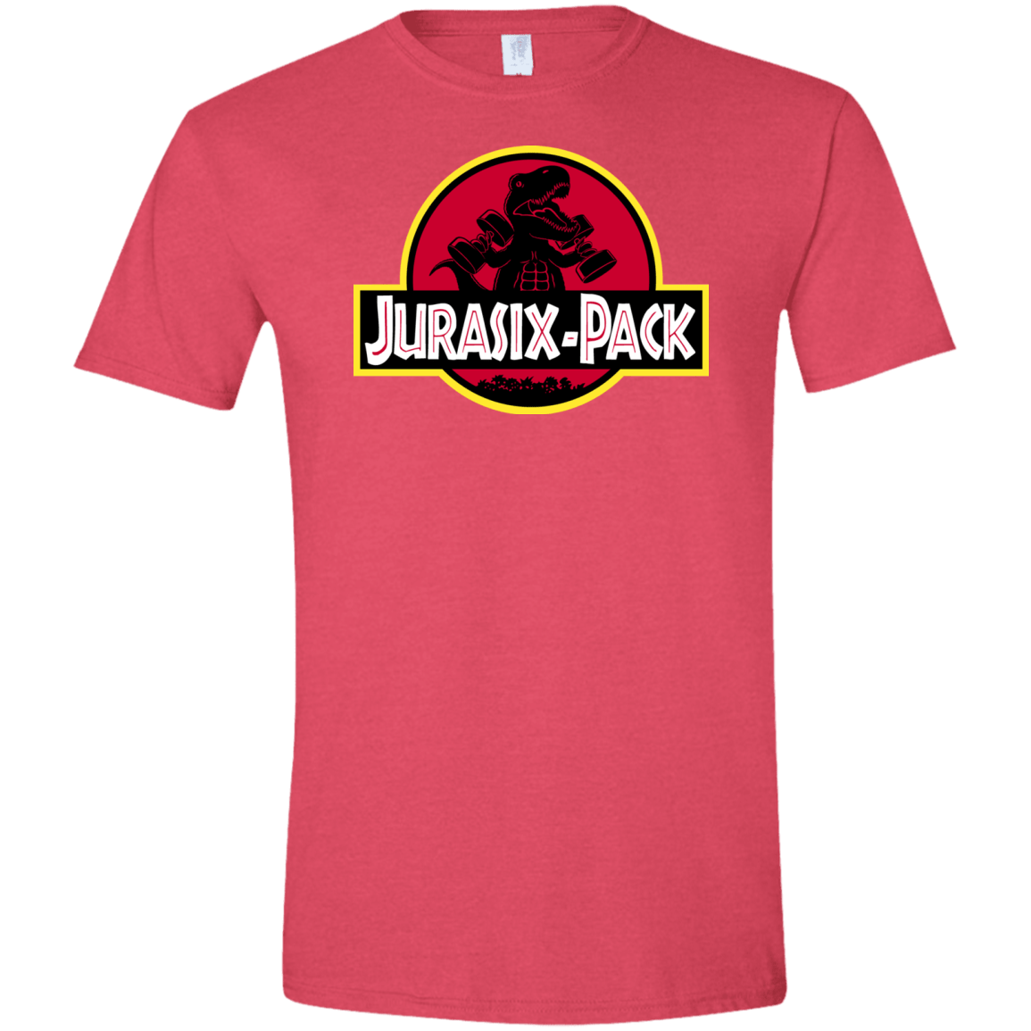 T-Shirts Heather Red / S Jurasix-Pack Men's Semi-Fitted Softstyle