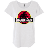 T-Shirts Heather White / X-Small Jurasix-Pack Triblend Dolman Sleeve
