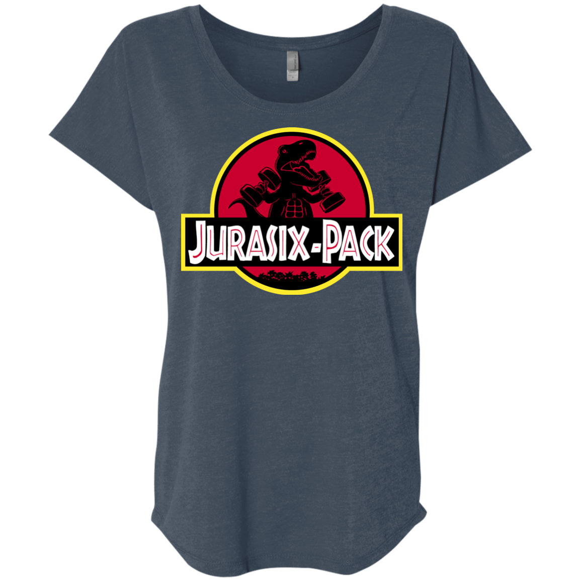 T-Shirts Indigo / X-Small Jurasix-Pack Triblend Dolman Sleeve