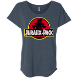 T-Shirts Indigo / X-Small Jurasix-Pack Triblend Dolman Sleeve