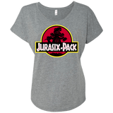 T-Shirts Premium Heather / X-Small Jurasix-Pack Triblend Dolman Sleeve