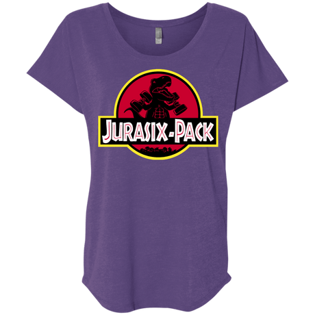 T-Shirts Purple Rush / X-Small Jurasix-Pack Triblend Dolman Sleeve