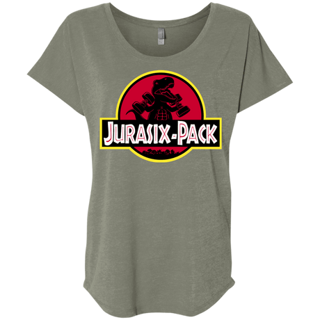 T-Shirts Venetian Grey / X-Small Jurasix-Pack Triblend Dolman Sleeve