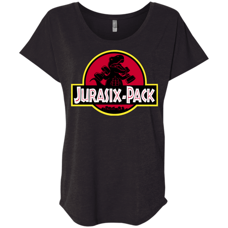 T-Shirts Vintage Black / X-Small Jurasix-Pack Triblend Dolman Sleeve