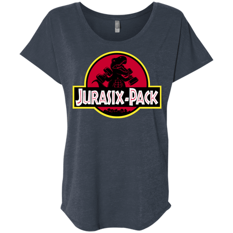 T-Shirts Vintage Navy / X-Small Jurasix-Pack Triblend Dolman Sleeve
