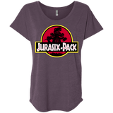 T-Shirts Vintage Purple / X-Small Jurasix-Pack Triblend Dolman Sleeve