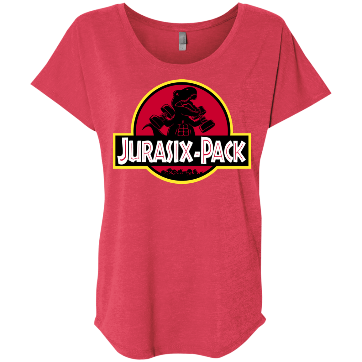 T-Shirts Vintage Red / X-Small Jurasix-Pack Triblend Dolman Sleeve