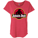 T-Shirts Vintage Red / X-Small Jurasix-Pack Triblend Dolman Sleeve