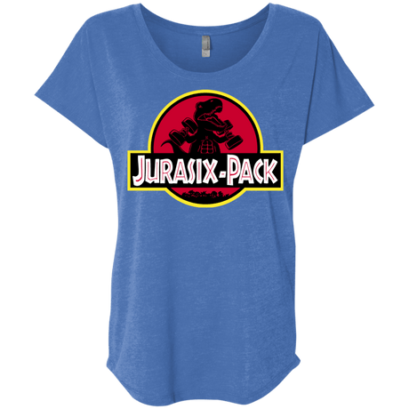 T-Shirts Vintage Royal / X-Small Jurasix-Pack Triblend Dolman Sleeve