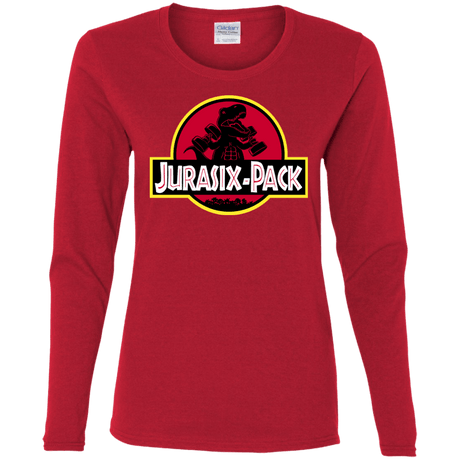T-Shirts Red / S Jurasix-Pack Women's Long Sleeve T-Shirt