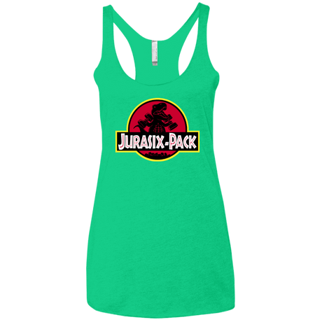 T-Shirts Envy / X-Small Jurasix-Pack Women's Triblend Racerback Tank