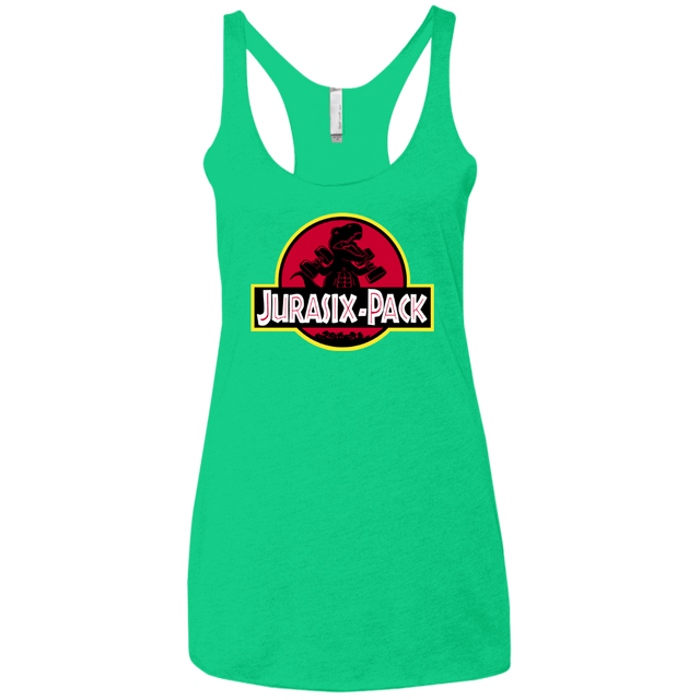 T-Shirts Envy / X-Small Jurasix-Pack Women's Triblend Racerback Tank