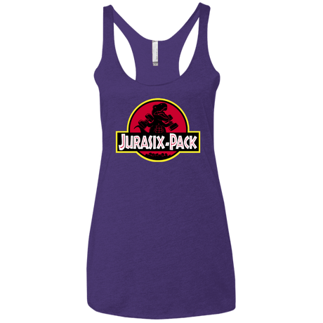 T-Shirts Purple Rush / X-Small Jurasix-Pack Women's Triblend Racerback Tank