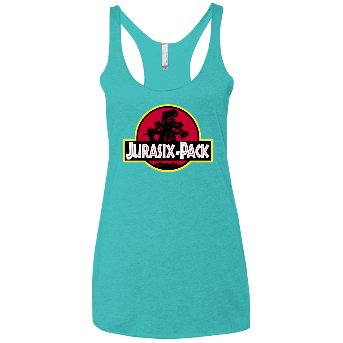 T-Shirts Tahiti Blue / X-Small Jurasix-Pack Women's Triblend Racerback Tank