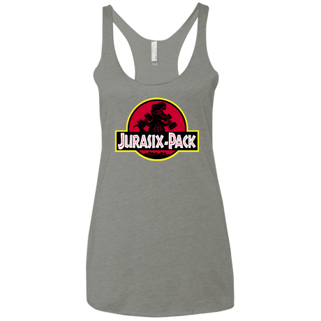 T-Shirts Venetian Grey / X-Small Jurasix-Pack Women's Triblend Racerback Tank