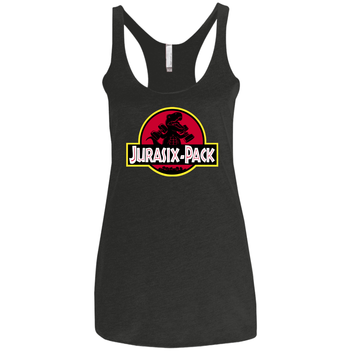T-Shirts Vintage Black / X-Small Jurasix-Pack Women's Triblend Racerback Tank