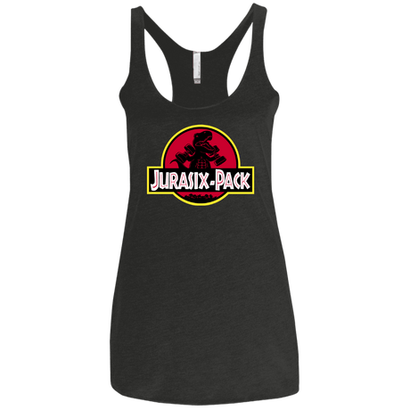 T-Shirts Vintage Black / X-Small Jurasix-Pack Women's Triblend Racerback Tank