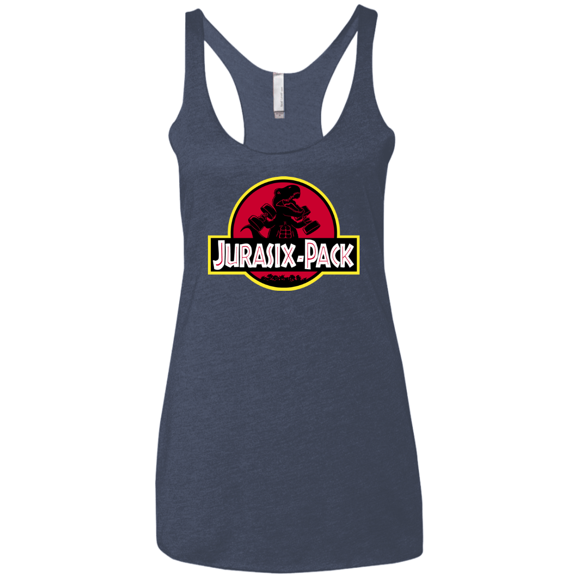 T-Shirts Vintage Navy / X-Small Jurasix-Pack Women's Triblend Racerback Tank