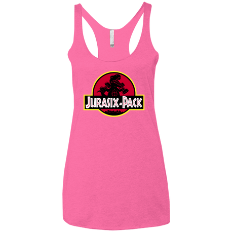 T-Shirts Vintage Pink / X-Small Jurasix-Pack Women's Triblend Racerback Tank