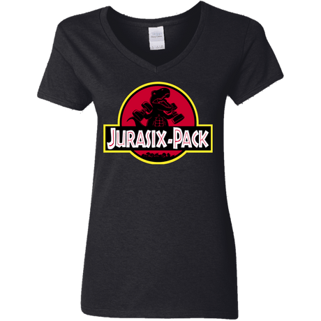 T-Shirts Black / S Jurasix-Pack Women's V-Neck T-Shirt