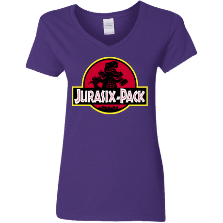 T-Shirts Purple / S Jurasix-Pack Women's V-Neck T-Shirt