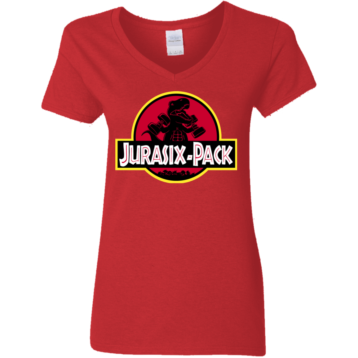 T-Shirts Red / S Jurasix-Pack Women's V-Neck T-Shirt