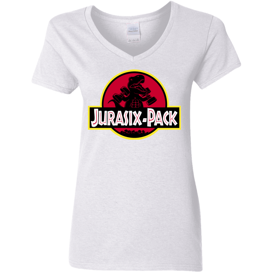 T-Shirts White / S Jurasix-Pack Women's V-Neck T-Shirt