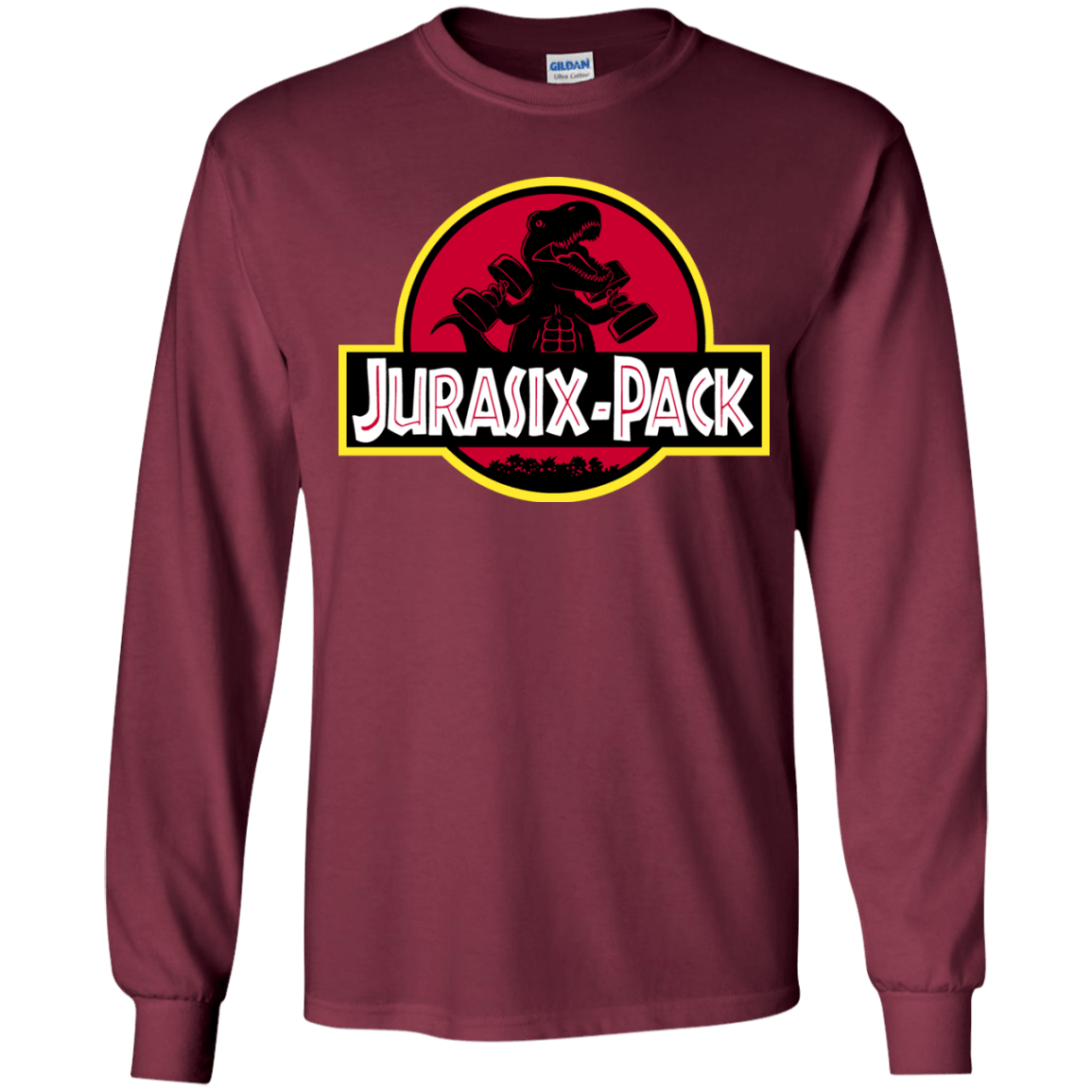T-Shirts Maroon / YS Jurasix-Pack Youth Long Sleeve T-Shirt