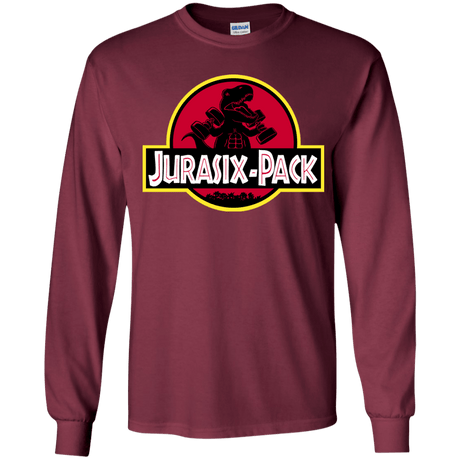 T-Shirts Maroon / YS Jurasix-Pack Youth Long Sleeve T-Shirt
