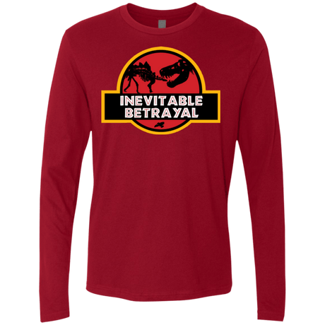 T-Shirts Cardinal / Small JURASSIC BETRAYAL Men's Premium Long Sleeve
