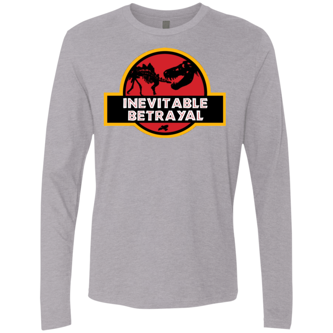 T-Shirts Heather Grey / Small JURASSIC BETRAYAL Men's Premium Long Sleeve