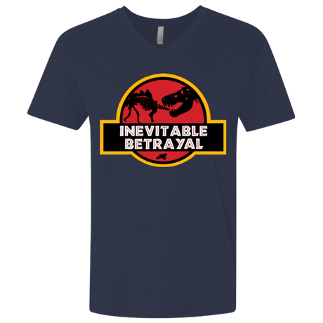 T-Shirts Midnight Navy / X-Small JURASSIC BETRAYAL Men's Premium V-Neck