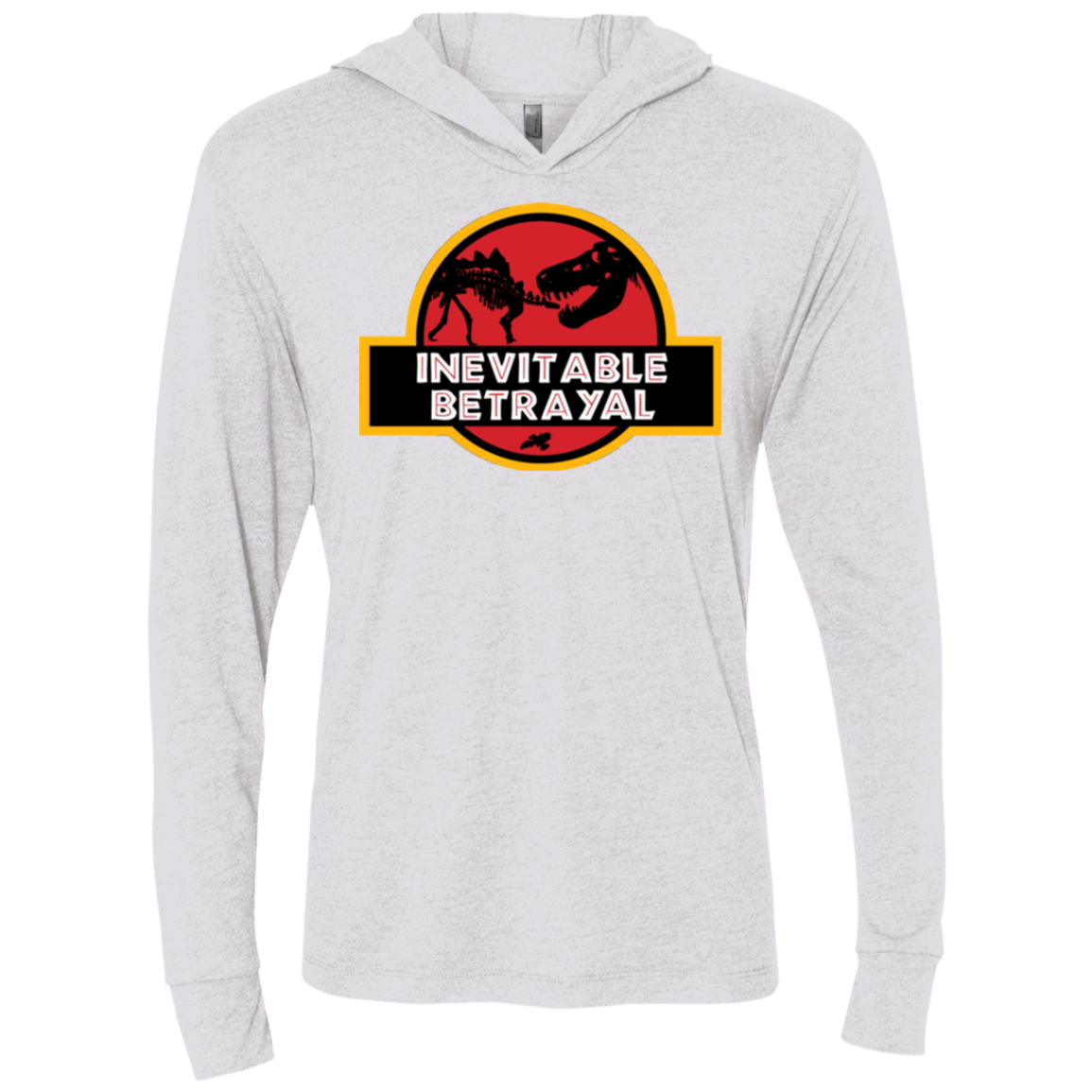 T-Shirts Heather White / X-Small JURASSIC BETRAYAL Triblend Long Sleeve Hoodie Tee