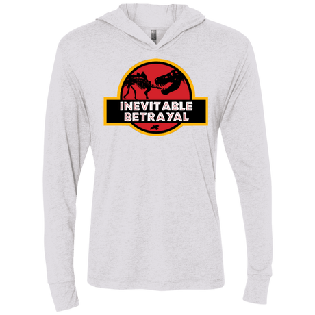 T-Shirts Heather White / X-Small JURASSIC BETRAYAL Triblend Long Sleeve Hoodie Tee