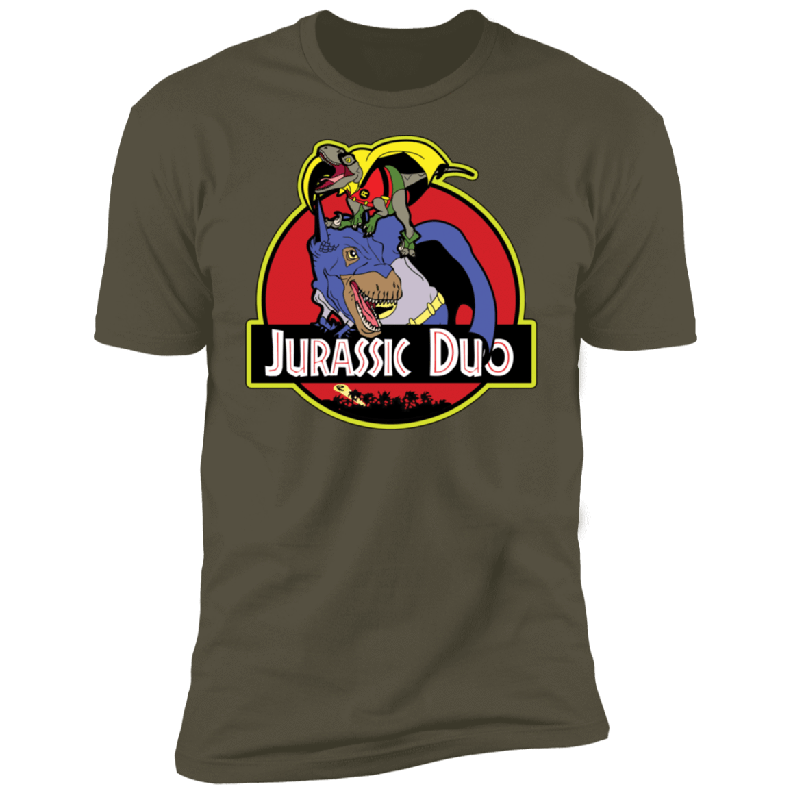 T-Shirts Military Green / S Jurassic Duo Men's Premium T-Shirt