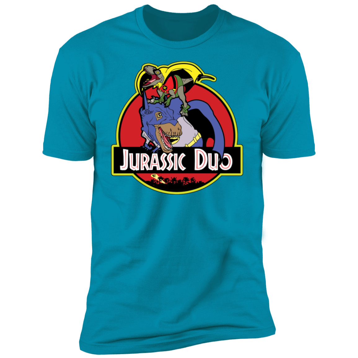 T-Shirts Turquoise / S Jurassic Duo Men's Premium T-Shirt