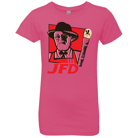 T-Shirts Hot Pink / YXS Jurassic Fried Dinosaur Girls Premium T-Shirt