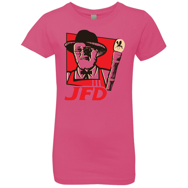T-Shirts Hot Pink / YXS Jurassic Fried Dinosaur Girls Premium T-Shirt