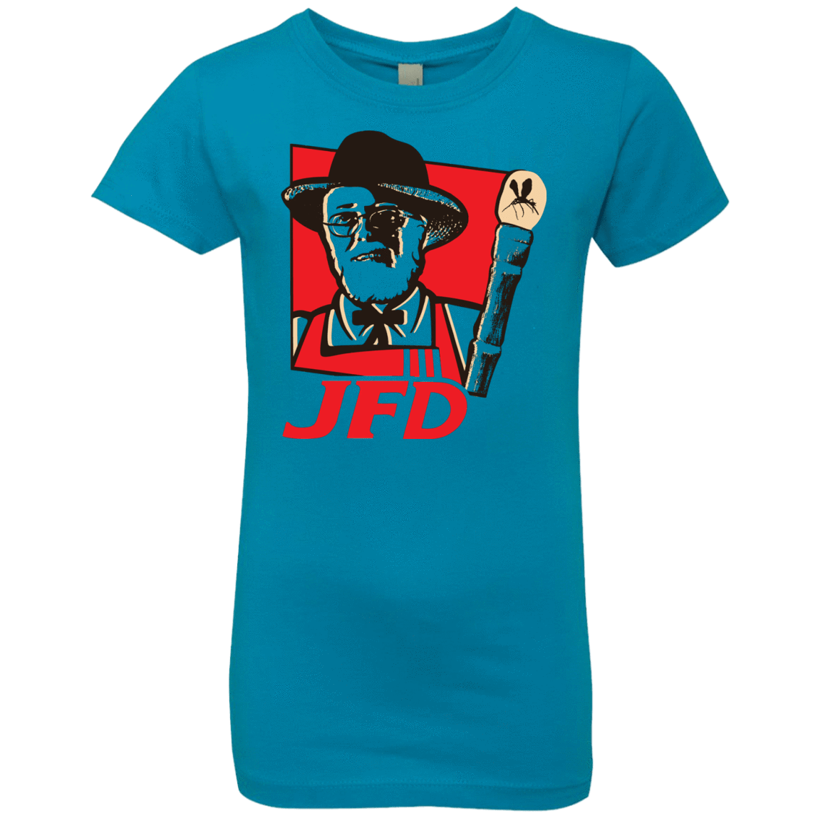 T-Shirts Turquoise / YXS Jurassic Fried Dinosaur Girls Premium T-Shirt