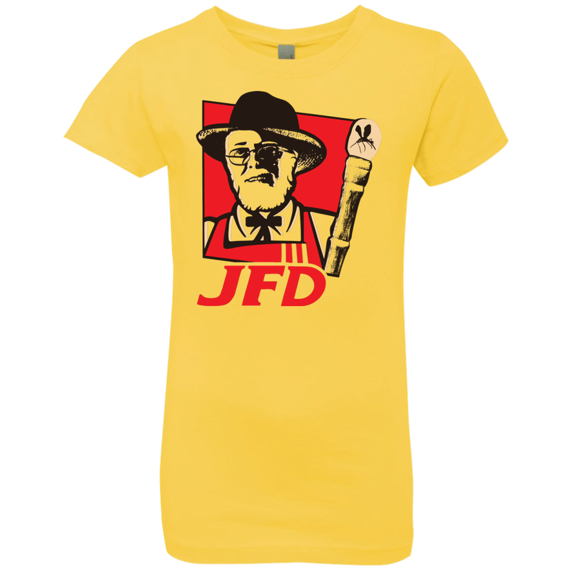 T-Shirts Vibrant Yellow / YXS Jurassic Fried Dinosaur Girls Premium T-Shirt