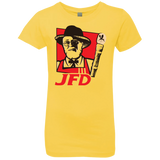 T-Shirts Vibrant Yellow / YXS Jurassic Fried Dinosaur Girls Premium T-Shirt