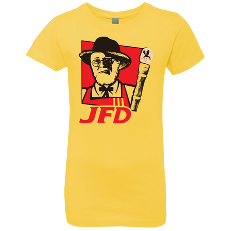 T-Shirts Vibrant Yellow / YXS Jurassic Fried Dinosaur Girls Premium T-Shirt