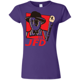 T-Shirts Purple / S Jurassic Fried Dinosaur Junior Slimmer-Fit T-Shirt