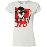 T-Shirts White / S Jurassic Fried Dinosaur Junior Slimmer-Fit T-Shirt