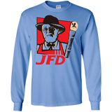 T-Shirts Carolina Blue / S Jurassic Fried Dinosaur Men's Long Sleeve T-Shirt